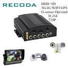 720P 4Ch Hybrid Cameras GPS Police Car Mobile DVR 3G/4G/WIFI Real Time Monitor
