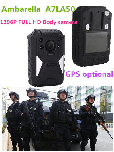 OEM 1296P HD IR Night Vision Wearable Video Camera , 8 Hours Recording
